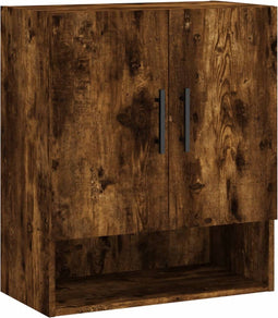 vidaXL - Wandkast - 60x31x70 - cm - bewerkt - hout - gerookt - eikenkleurig