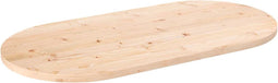vidaXL - Tafelblad - ovaal - 100x50x2,5 - cm - massief - grenenhout