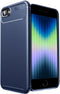 iMoshion Hoesje Geschikt voor iPhone SE (2022) / SE (2020) / 8 / 7 Hoesje Siliconen - iMoshion Carbon Softcase Backcover - Blauw