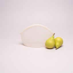 Food Huggers Hugger Bag - 900 ML - Champagne Frost - Platina siliconen - Herbruikbaar - Voedselverspilling verminderen