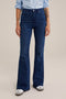 WE Fashion - High Rise Flared Jeans - Super Stretch - Blue Ridge