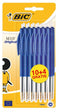 BIC M10 Original Uitschuifbare Balpennen - Blauw - Doos van 14 Stuks - Medium Punt 1 mm