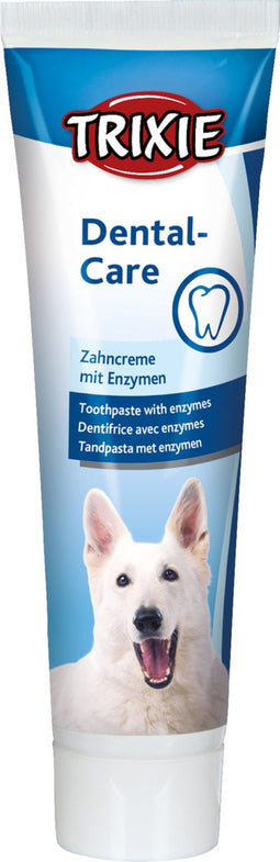 Trixie tandpasta voor honden MET ENZYMENCOMPLEX EN CALCIUMBINDENDE INGREDIENTEN 100 GRAM
