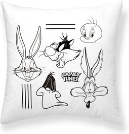 Kussenhoes Looney Tunes Looney B&w B Wit 45 x 45 cm