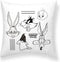 Kussenhoes Looney Tunes Looney B&w B Wit 45 x 45 cm