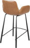 Zuiver Brit Counter Barkruk - Bruin - Leer - Set van 2