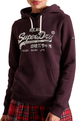 Superdry Vintage Logo Boho - Dames Hoodie met Glitters - Maat S