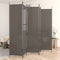 vidaXL - Kamerscherm - met - 5 - panelen - 250x200 - cm - stof - antracietkleurig