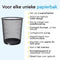 BRASQ 2x Papierbak Rond - 12 Liter - Geperforeerd - Zwart