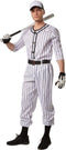 Dressforfun Herenkostuum baseball XXL - Verkleedkleding - Gestreept shirt en broek