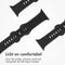 imoshion Siliconen⁺ bandje - Geschikt voor Apple Watch 1, 2, 3, 4, 5, 6, 7, 8, 9, 10 (42 mm), SE - 38/40/41 mm - Zwart - S/M