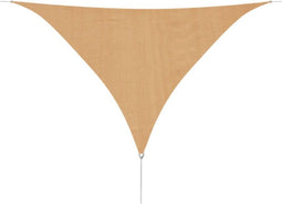 vidaXL - Zonnescherm - HDPE - driehoekig - 3,6x3,6x3,6 - m - beige