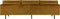 BePureHome Rodeo Bank 3-Zits - Velvet - Honing Geel - 85x277x86
