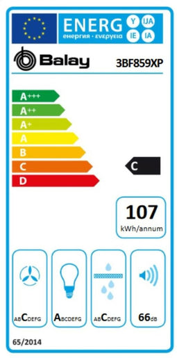 Conventionele Afzuigkap Balay 3BF859XP 86 cm 790 m3/h 66 dB 277W Roestvrij staal