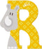 Sevi Dierenletter R 8 Cm Geel