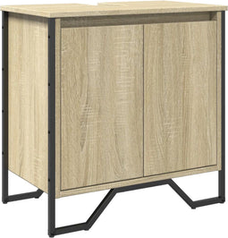 vidaXL - Wastafelkast - 60x35x60 - cm - bewerkt - hout - sonoma - eikenkleurig