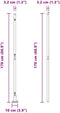 vidaXL - Fencepalen - met - Basisplaten - 7 - stuks - Ø32mm - 88,5cm - Gegalvaniseerd - Staal