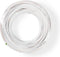 Speaker-Kabel - 2x 0.75 mm² - CCA - 100.0 m - Rond - PVC - Wit - Folieverpakking