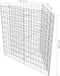 vidaXL Gabion plantenbak verhoogd 75x75x50 cm gegalvaniseerd staal