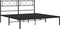 vidaXL - Bedframe - met - hoofdbord - metaal - zwart - 140x200 - cm