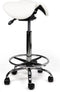 Split-zit ergonomische zadelkruk Zwart zithoogte 50CM t/m 68CM Met voetring