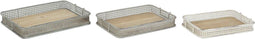 Set van trays DKD Home Decor 53 x 38 x 8 cm Metaal Multicolour (3 Stuks)
