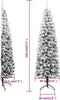 vidaXL - Kunstkerstboom - half - met - sneeuw - smal - 120 - cm