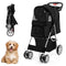 Coast Dog - Huisdieren buggy tot 15 kg - 4 netwerkvensters - Zwart