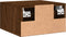 vidaXL - Nachtkastje - wandgemonteerd - 35x35x20 - cm - bruin - eikenkleur
