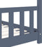 vidaXL - Kinderbedframe - massief - grenenhout - grijs - 90x200 - cm