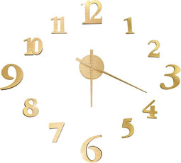 vidaXL - 3D-wandklok - modern - XXL - 100 - cm - goudkleurig