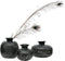 WOOOD Exclusive Emori Vaas - Metaal - Zwart/wit - 24x32x32