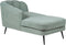 ALLIER - Chaise longue - Groen - Rechterzijde - Bouclé