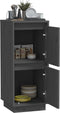 vidaXL - Dressoir - 31,5x34x75 - cm - massief - grenenhout - grijs