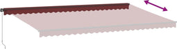 vidaXL - Luifel - handmatig - uittrekbaar - 600x300 - cm - bordeauxrood
