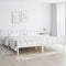 vidaXL - Bedframe - massief - hout - wit - 200x200 - cm