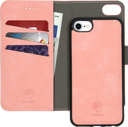 imoshion Hoesje Geschikt voor iPhone SE (2022) / SE (2020) / 8 / 7 / 6s / 6 Hoesje Met Pasjeshouder - imoshion Uitneembare 2-in-1 Luxe Bookcase - Roze