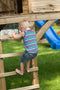 Houten Speeltoestel Maria (SwingKing) | Speeltoren met Glijbaan en Dubbele Schommel voor Buiten in de Tuin | FSC Hout - Glijbaan Rood