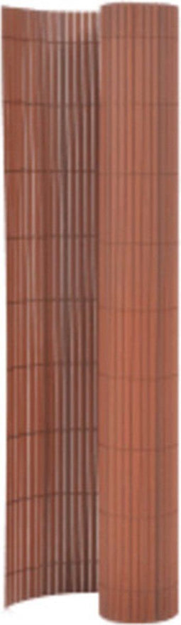 vidaXL - Tuinafscheiding - dubbelzijdig - 110x500 - cm - bruin
