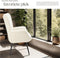 tectake® Hygge Fauteuil - Scandinavische Teddy Bouclé - Ergonomisch - Crème zwart