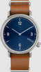 Komono Magnus II Blue Cognac horloge dames en heren - bruin - messing