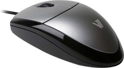 V7 MV3000 - Muis - Draad - Optisch - 1000 DPI - Zwart Zilver