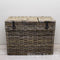 Migo Styling - Wasmand - 3 vakken - Met deksel - 85x40xH65 - Riet - Rotan - Trio