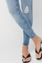 ONLY ONLBLUSH MID SK ANK RAW REA333NOOS - Dames Jeans - Maat L/30 - Denim met stretch