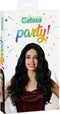 Atosa Verkleedpruik voor dames met lang golvend haar - Fantasia - zwart - Filmster/popster/foute party