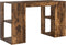 vidaXL - Bureau - met - Opbergmogelijkheden - Rook - Eiken - 130x50,5x75 - cm - Gelaagd - Hout