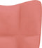 vidaXL Relaxstoel fluweel roze