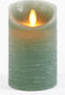 Anna's Collection Led kaars/stompkaars - jade groen - H15 x D7,5 cm - wax - bewegende vlam