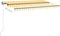 vidaXL - Luifel - automatisch - uittrekbaar - 450x300 - cm - geel - en - wit