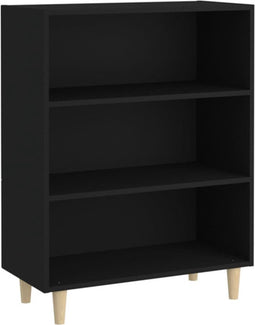 vidaXL - Dressoir - 69,5x32,5x90 - cm - bewerkt - hout - zwart
